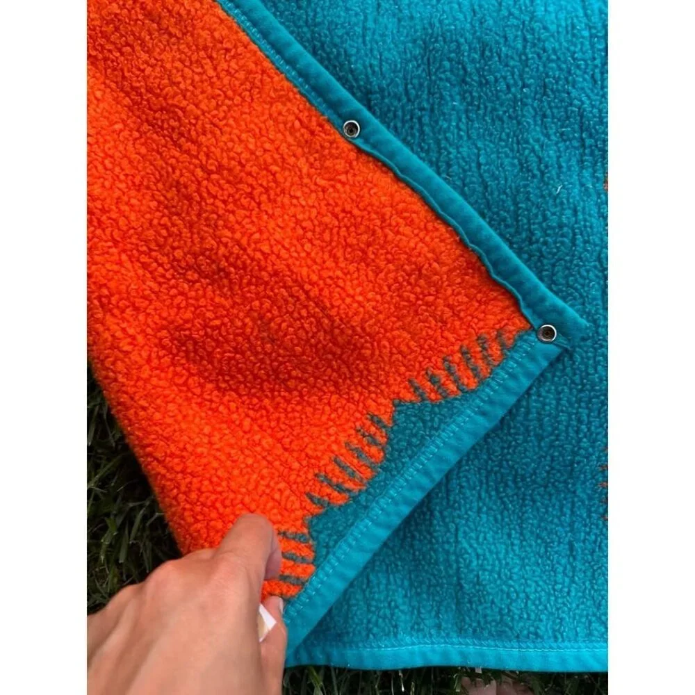 Vintage Miami Dolphins snap fleece blanket